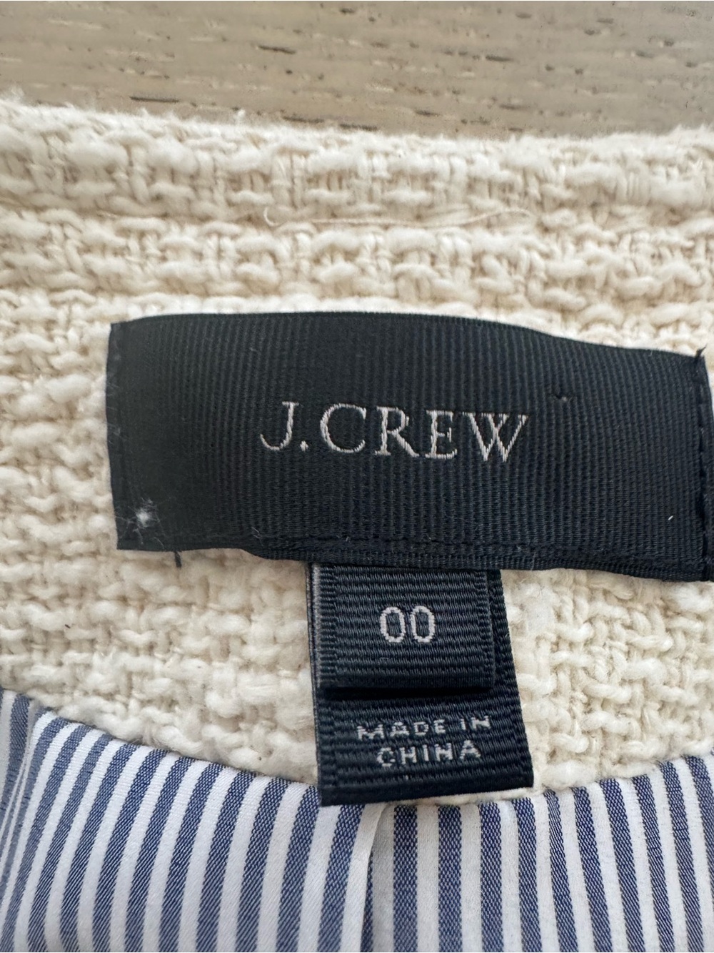 J.crew Fringy Tweed Jacket lady Blazer 00 - Picture 8 of 8